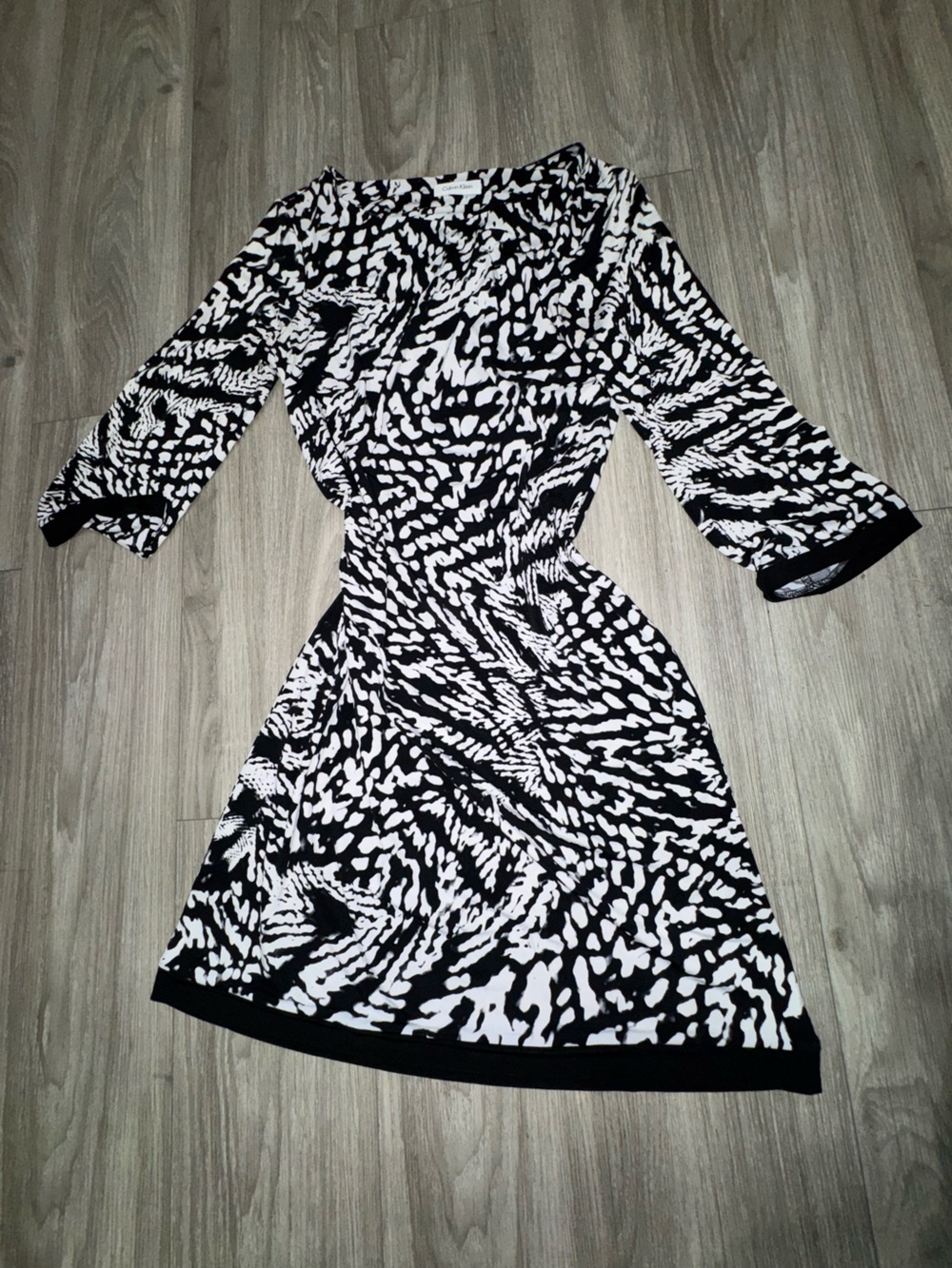 Calvin Klein Black and White Abstract Print Tunic